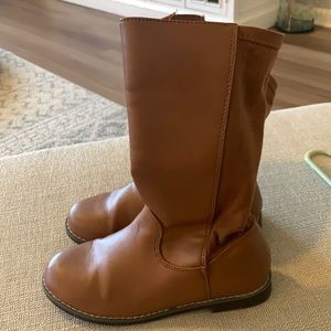 Girls Brown Tall Boots Size Youth 3